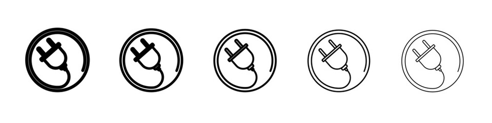 Plug icon outline simple illustration isolated