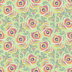 Classic Flower Pattern for Digital Textile Printing