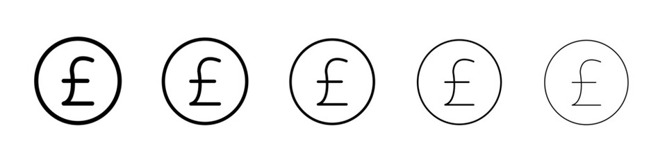 Pound icon outline simple illustration isolated
