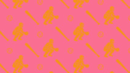 Vector seamless baseball pattern