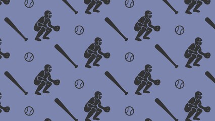 Vector seamless baseball pattern