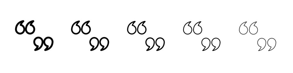 Quote icon outline simple illustration isolated