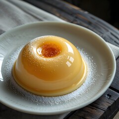 Golden egg yolk sweets thong yip on ceramic plate