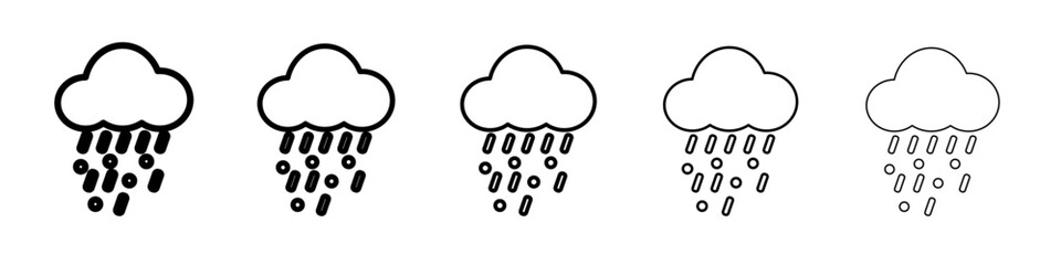 Rain icon outline simple illustration isolated