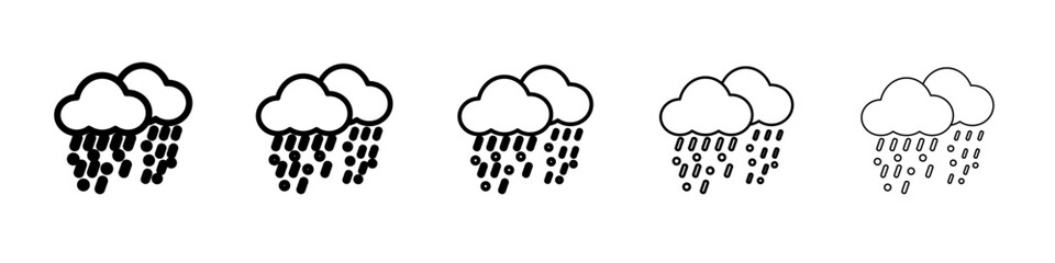 Rain icon outline simple illustration isolated
