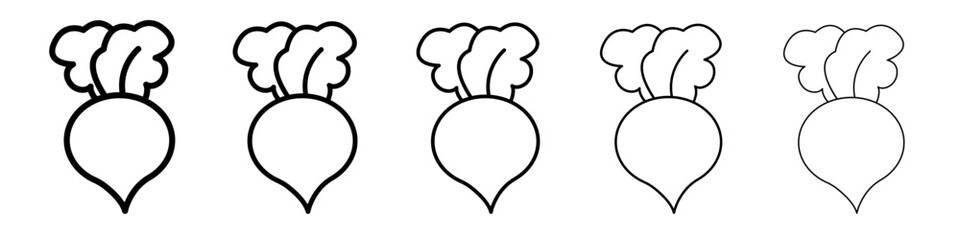 radish icon outline simple illustration isolated