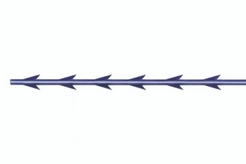 Macro image of dark blue polydioxanone PDO thread with dense opposite barbs on white background, designed for strong anchoring in non-surgical cosmetic lifting, contouring and rejuvenation treatments.