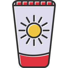 Sun Cream Vector Icon