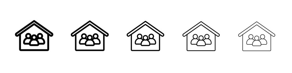 roommates icon outline simple illustration isolated