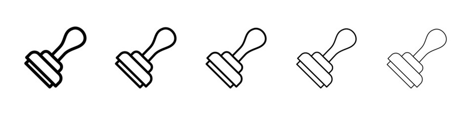 Rubber Stamp icon outline simple illustration isolated