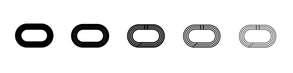 Running Track icon outline simple illustration isolated