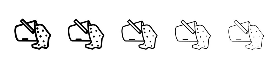 Sand bucket icon outline simple illustration isolated