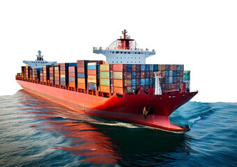 Container ship carrying container for import and export, business logistic and transportation