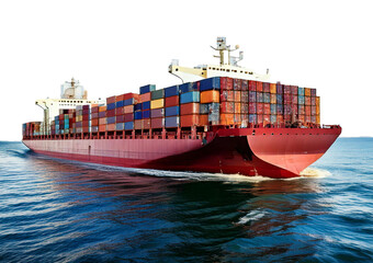 Fototapeta premium Container ship carrying container for import and export, business logistic and transportation