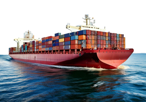 Container ship carrying container for import and export, business logistic and transportation