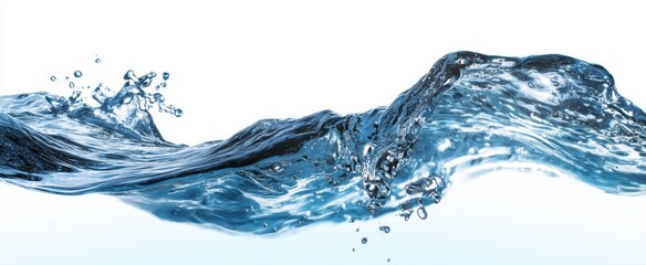 The mesmerizing movement of water with splashes and ripples in pure form.