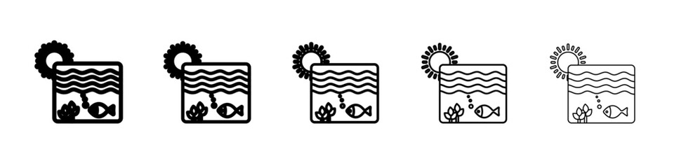 Sea Life icon outline simple illustration isolated