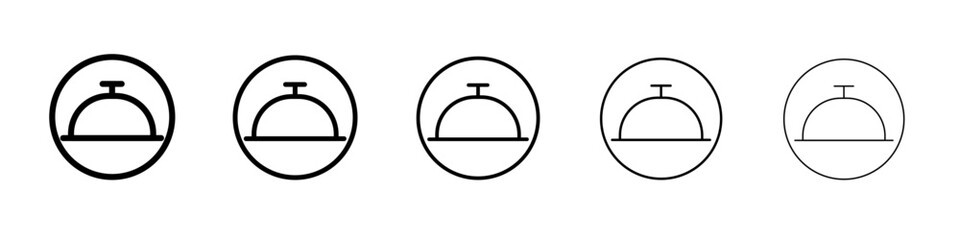 Service bell icon outline simple illustration isolated