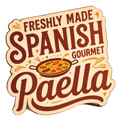 Spanish Paella Retro Fiesta Badge
