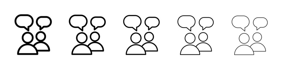 Set of Talk icons. outline simple illustration isolated