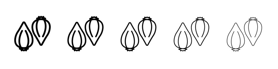 shallots icon outline simple illustration isolated