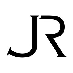 Alphabet letter JR monogram logo vector design