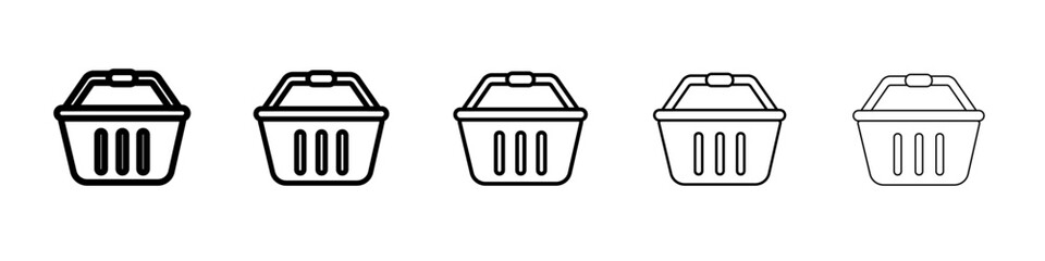 Shopping basket icon outline simple illustration isolated