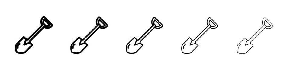 Shovel icon outline simple illustration isolated