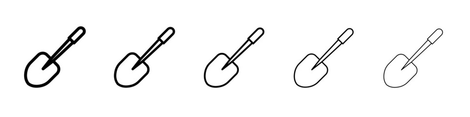 Shovel icon outline simple illustration isolated
