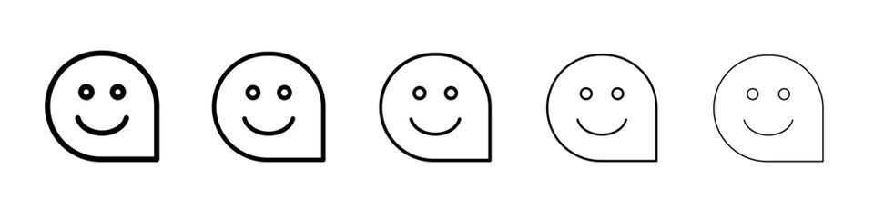 Smile icon outline simple illustration isolated