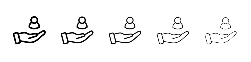 Social Care icon outline simple illustration isolated