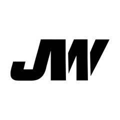 Alphabet letter jw  monogram logo vector design