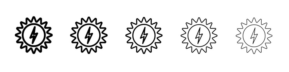 Solar energy icon outline simple illustration isolated
