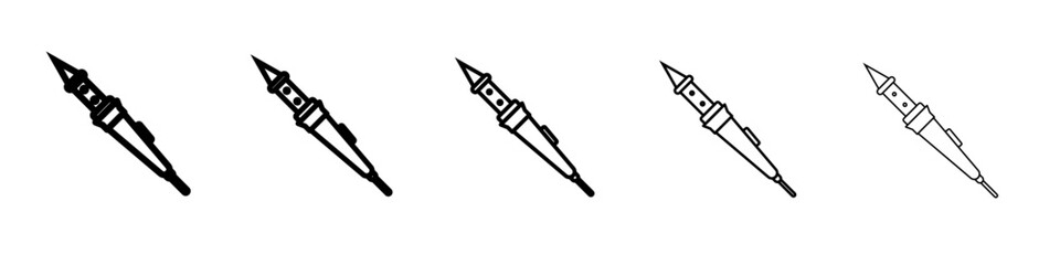 Soldering iron icon outline simple illustration isolated