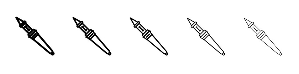 Soldering iron icon outline simple illustration isolated