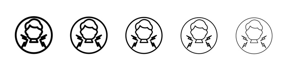 Sore throat icon outline simple illustration isolated