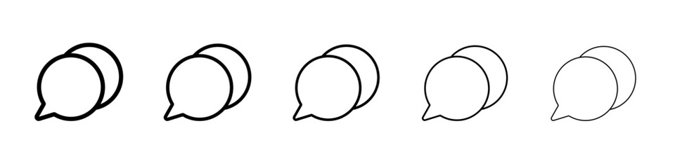 Speech Bubble icon outline simple illustration isolated