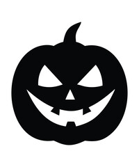 Happy Halloween Pumpkin Silhouette Vector