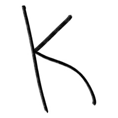 Hand drawing doodle abjad font unique ugly