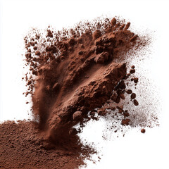 Cocoa powder thrown into the air