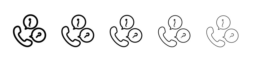 Fototapeta premium Support call service icon outline simple illustration isolated