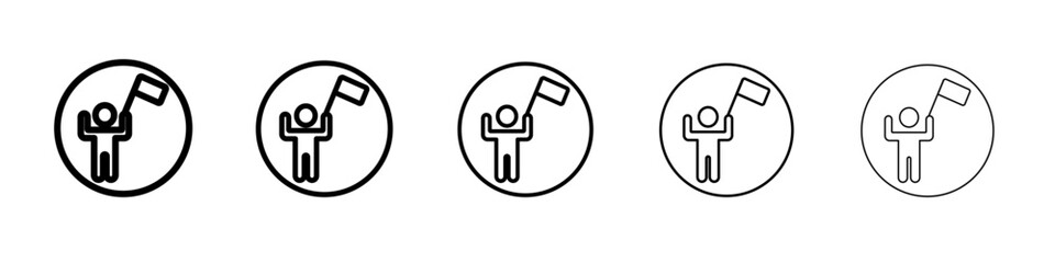 Surrender, capitulate, give up icon outline simple illustration isolated