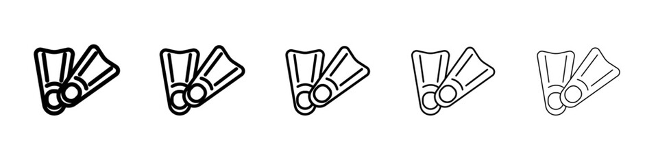 Swimming flippers icon outline simple illustration isolated © Hindu