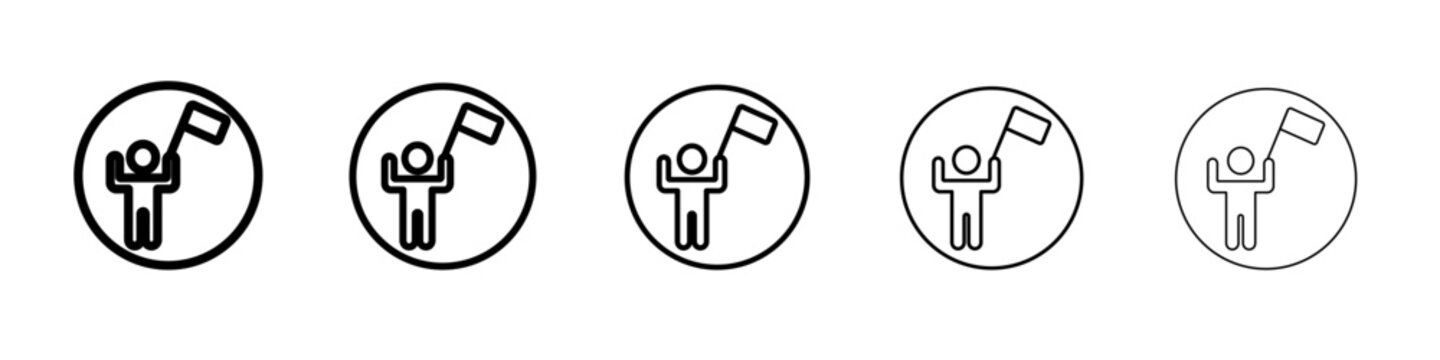 Surrender, capitulate, give up icon outline simple illustration isolated