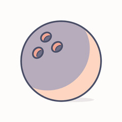 Fototapeta premium Pastel Colored Bowling Ball Isolated On White