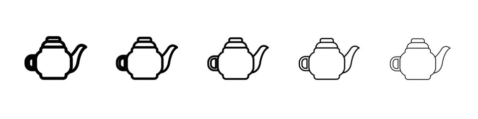 Teapot icon outline simple illustration isolated
