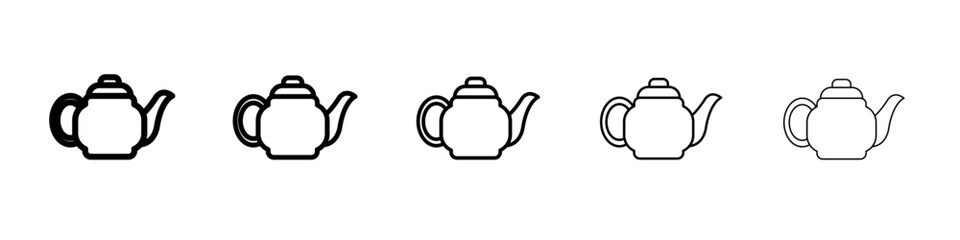 Teapot icon. outline simple illustration isolated