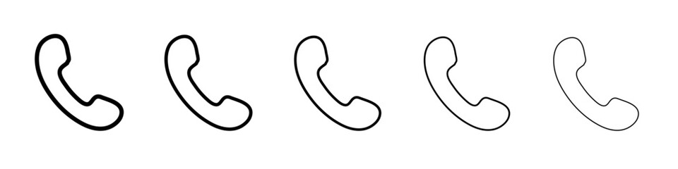 Telephone phone call icon outline simple illustration isolated