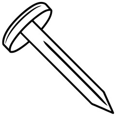 Iron Nail line art vector