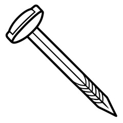 Iron Nail line art vector